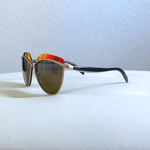 Emilio Pucci Oval Aviator Mirror Top Lens Sunglasses - Picture 5 of 11